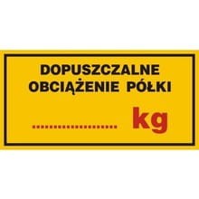 Dopuszczalne obciążenie półki...... kg