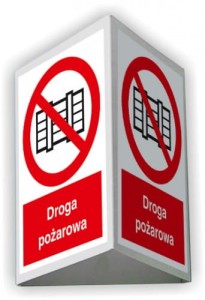 Znak przestrzenny - Droga pożarowa- znak przestrzenny mały 25x31cm