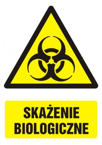 Znak BHP - Skażenie biologiczne (10,5x14,8 cm)