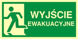 Znak ewakuacyjny - Kierunek do wyjścia ewakuacyjnego – w lewo 15 X 30