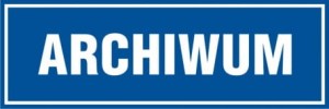 Znak archiwum 10x30cm, płyta sztywna