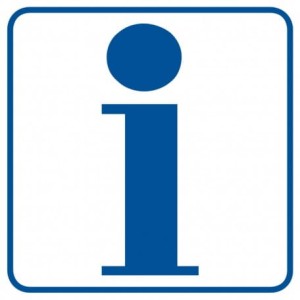 Piktogram Informacja 10,5x10,5cm, na płycie sztywnej 