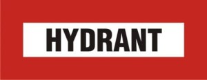 Znak hydrant 14x36cm, płyta sztywna