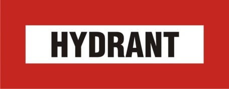 Znak hydrant 14x36cm, płyta sztywna